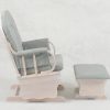 DSC_1592 High Back Wooden Nursery Glider Chair with Ottoman