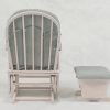 DSC_1593 High Back Wooden Nursery Glider Chair with Ottoman