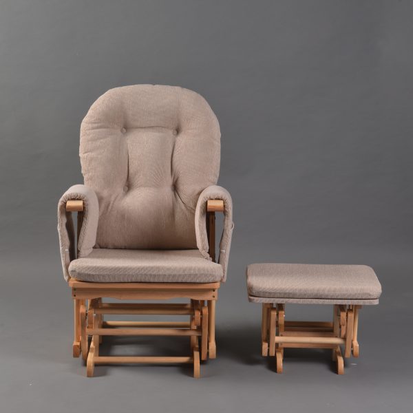 Classic Nursery Glider Chair with Ottoman