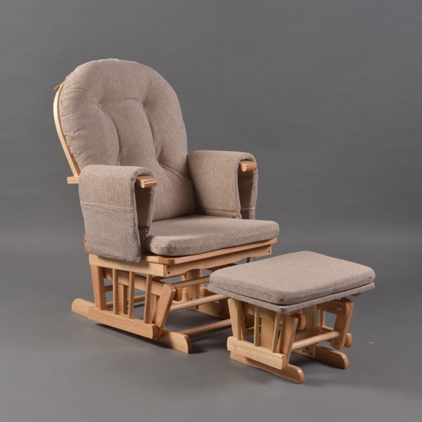 Classic Nursery Glider Chair with Ottoman