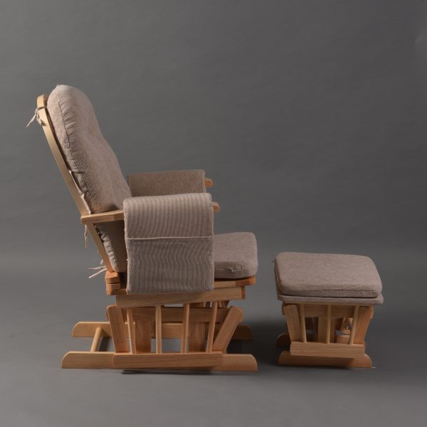 Classic Nursery Glider Chair with Ottoman