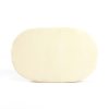 Cream oval mattress designed to fit the compact baby bassinet sleeping area