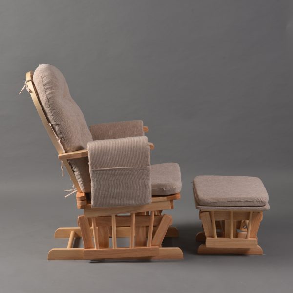 Classic Nursery Glider Chair with Ottoman