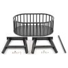 Wooden Baby Bassinet with Mattress – Compact Newborn Crib