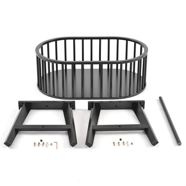Wooden Baby Bassinet with Mattress – Compact Newborn Crib