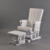 Nursery Glider Chair and Ottoman Studio View Nursery glider chair with ottoman and white wooden frame
