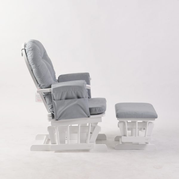 Classic Nursery Glider Chair with Ottoman