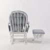 Classic Nursery Glider Chair with Ottoman