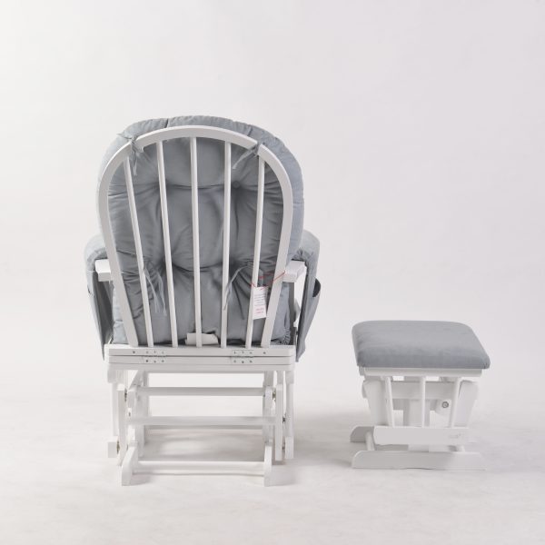 Classic Nursery Glider Chair with Ottoman