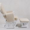 DSC_1854 Padded Wooden Nursery Glider Chair with Ottoman