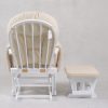 DSC_1855 Padded Wooden Nursery Glider Chair with Ottoman