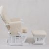 DSC_1860 Padded Wooden Nursery Glider Chair with Ottoman