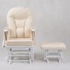 DSC_1865 Padded Wooden Nursery Glider Chair with Ottoman
