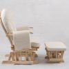DSC_1872 Padded Wooden Nursery Glider Chair with Ottoman