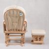 DSC_1873 Padded Wooden Nursery Glider Chair with Ottoman
