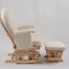 DSC_1876 Padded Wooden Nursery Glider Chair with Ottoman