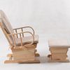 Side locking mechanism on wooden nursery glider chair