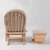Lockable Wooden Nursery Glider Chair with Ottoman