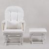 Classic Nursery Glider Chair with Ottoman
