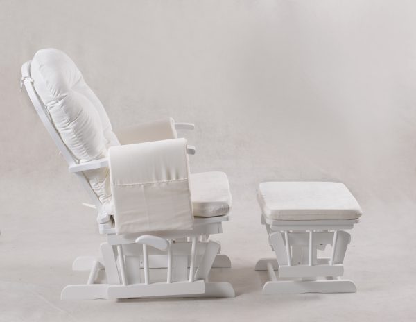 Classic Nursery Glider Chair with Ottoman
