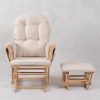 DSC_2023 Tufted Wooden Nursery Glider Chair with Ottoman