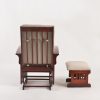 DSC_2031 Traditional Wooden Glider Rocking Chair with Ottoman