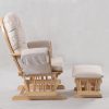 DSC_2035 Tufted Wooden Nursery Glider Chair with Ottoman