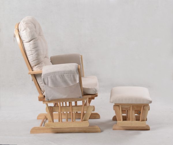DSC_2035 Tufted Wooden Nursery Glider Chair with Ottoman