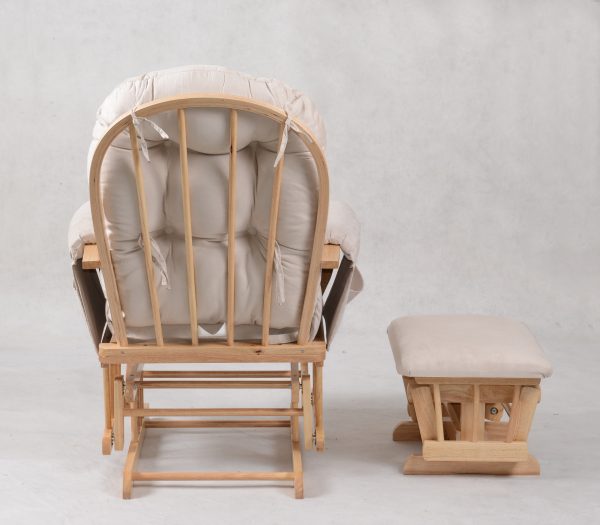 DSC_2037 Tufted Wooden Nursery Glider Chair with Ottoman