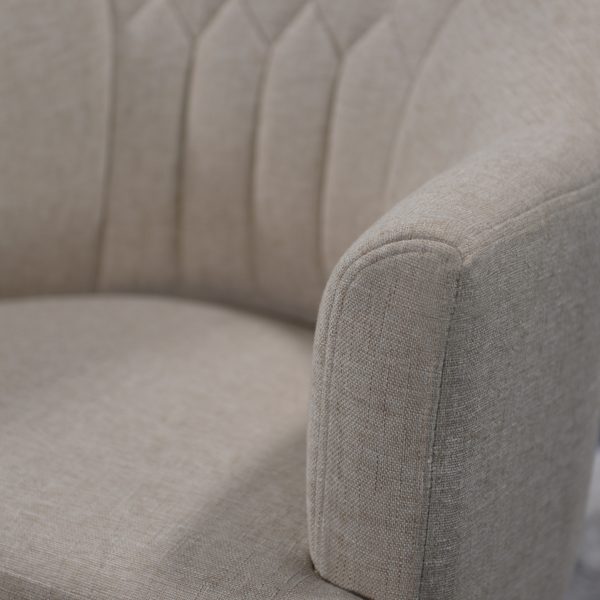 DSC_2050 Upholstered Nursery Rocking Chair with Wooden Rocker Base