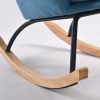 Wingback Nursery Rocking Chair with Wooden Base