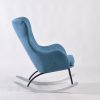 Wingback Nursery Rocking Chair with Wooden Base