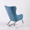 Wingback Nursery Rocking Chair with Wooden Base