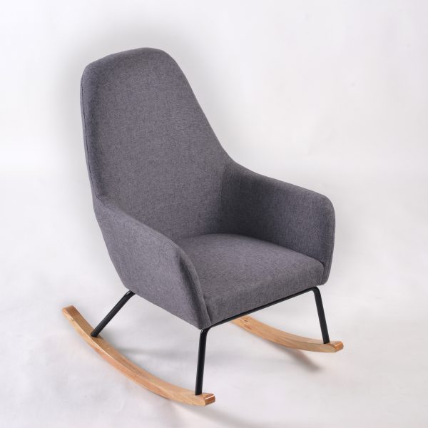 DSC_2478 High Back Nursery Rocker with Upholstered Arms