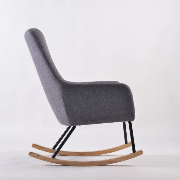 DSC_2479 High Back Nursery Rocker with Upholstered Arms