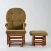 DSC_2657 Upholstered Wooden Nursery Glider Chair with Ottoman