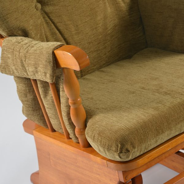 DSC_2666 Upholstered Wooden Nursery Glider Chair with Ottoman
