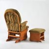 DSC_2672 Upholstered Wooden Nursery Glider Chair with Ottoman