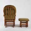 DSC_2673 Upholstered Wooden Nursery Glider Chair with Ottoman