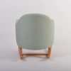 DSC_3069 Upholstered Nursery Rocking Chair with Wooden Rocker Base