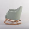DSC_3071 Upholstered Nursery Rocking Chair with Wooden Rocker Base