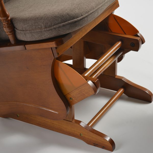 DSC_3075 Button Tufted Wooden Nursery Glider Chair with Ottoman