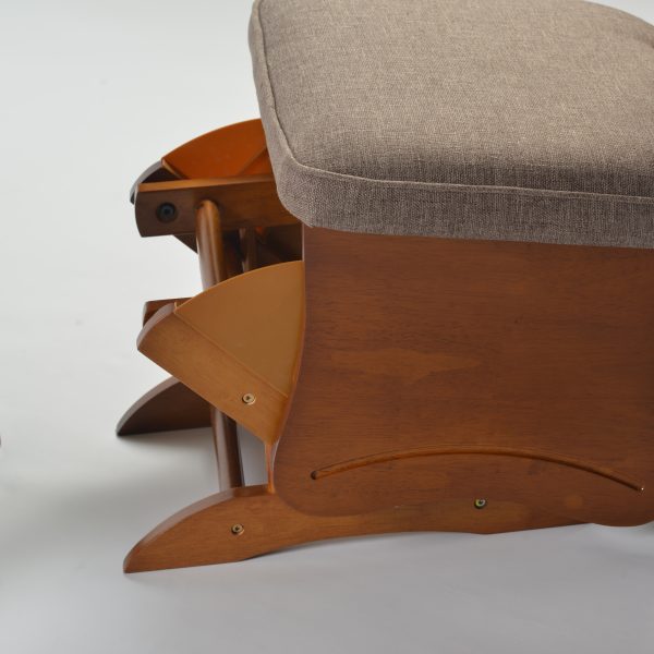 DSC_3076 Button Tufted Wooden Nursery Glider Chair with Ottoman
