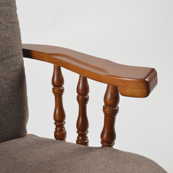 DSC_3079 Button Tufted Wooden Nursery Glider Chair with Ottoman