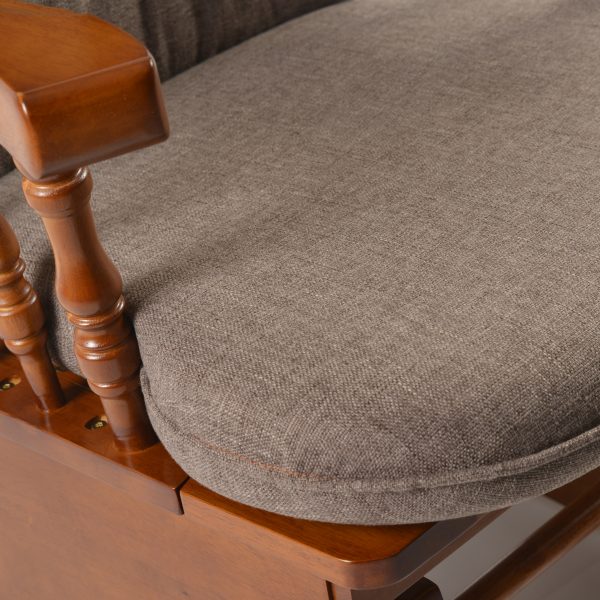 DSC_3081 Button Tufted Wooden Nursery Glider Chair with Ottoman