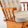 DSC_3194 Button Tufted Wooden Nursery Glider Chair with Ottoman