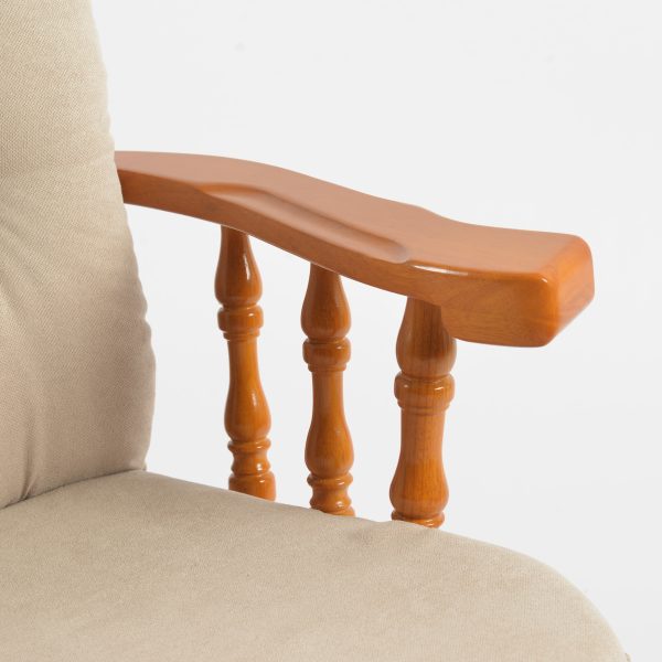 DSC_3198 Button Tufted Wooden Nursery Glider Chair with Ottoman