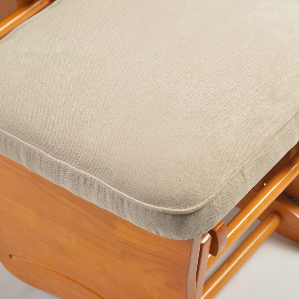 DSC_3199 Button Tufted Wooden Nursery Glider Chair with Ottoman