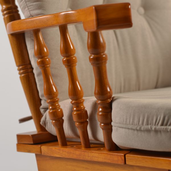 DSC_3206 Button Tufted Wooden Nursery Glider Chair with Ottoman
