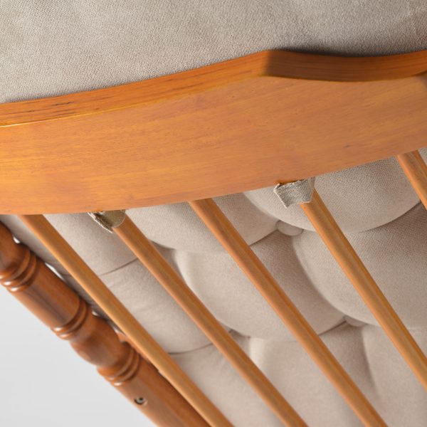 DSC_3207 Button Tufted Wooden Nursery Glider Chair with Ottoman